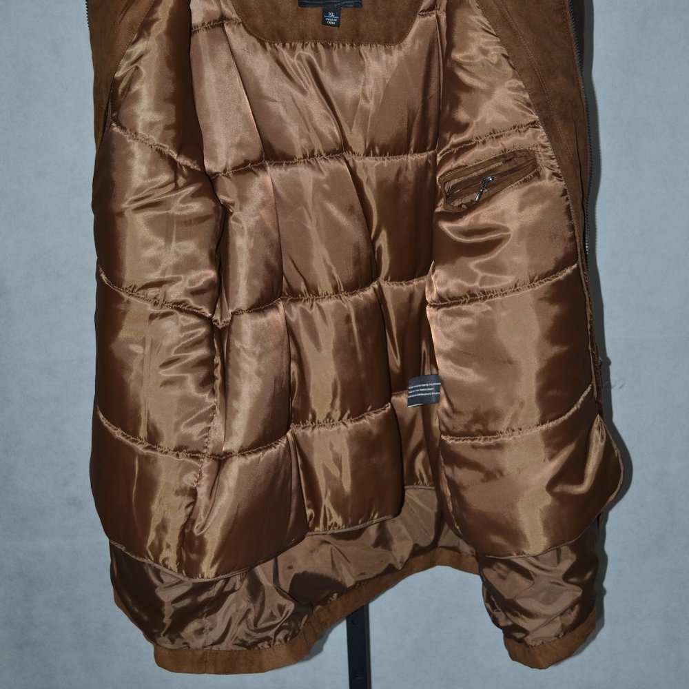LONDON FOG BROWN SUEDE FOUR POCKETS  SIZE XL - Picture 3 of 5